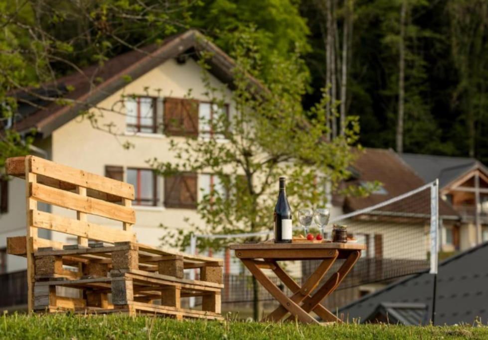 Vue Lac Leman & Piscine - Parking Free - Confort Appart 6 Pers Lugrin Exterior foto
